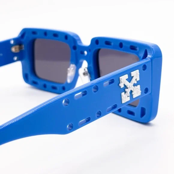 NEW OFF-WHITE ATLANTIC 507 BLUE SUNGLASSES SQUARE OERI025 